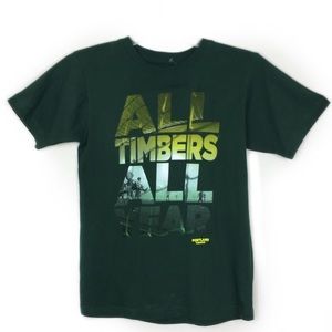 Adidas Green Short Sleeve Timbers T-Shirt, size 8s